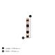 3 - Nico 0.14 ctw Petite Single Huggie Earring in Red Garnet and Natural Diamonds 