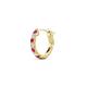 1 - Nico 0.14 ctw Petite Single Huggie Earring in Ruby and Natural Diamonds 