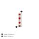 3 - Nico 0.14 ctw Petite Single Huggie Earring in Ruby and Natural Diamonds 