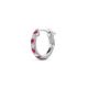 1 - Nico 0.14 ctw Petite Single Huggie Earring in Ruby and Natural Diamonds 