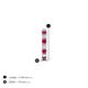 3 - Nico 0.14 ctw Petite Single Huggie Earring in Ruby and Natural Diamonds 