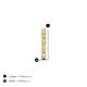 3 - Nico 0.14 ctw Petite Single Huggie Earring in Yellow Sapphire and Natural Diamonds 