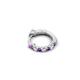 4 - Nico 0.12 ctw Petite Single Huggie Earring in Amethyst and Natural Diamonds 