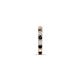 5 - Nico 0.14 ctw Petite Single Huggie Earring in Natural Black Diamonds and White Diamonds 