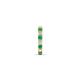 5 - Nico 0.12 ctw Petite Single Huggie Earring in Emerald and Natural Diamonds 