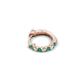 4 - Nico 0.12 ctw Petite Single Huggie Earring in Emerald and Natural Diamonds 