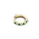 4 - Nico 0.14 ctw Petite Single Huggie Earring in Green Garnet and Natural Diamonds 