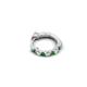 4 - Nico 0.14 ctw Petite Single Huggie Earring in Green Garnet and Natural Diamonds 