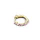 4 - Nico 0.14 ctw Petite Single Huggie Earring in Pink Sapphire and Natural Diamonds 