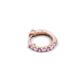 4 - Nico 0.14 ctw Petite Single Huggie Earring in Pink Sapphire and Natural Diamonds 