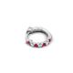 4 - Nico 0.14 ctw Petite Single Huggie Earring in Ruby and Natural Diamonds 