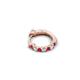 4 - Nico 0.14 ctw Petite Single Huggie Earring in Ruby and Natural Diamonds 