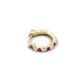 4 - Nico 0.14 ctw Petite Single Huggie Earring in Ruby and Natural Diamonds 