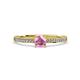 2 - Evika 1.30 ctw Pink Tourmaline (6.50 mm) Accented Natural Diamonds Bridal Set Ring  