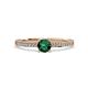 2 - Evika 1.23 ctw Emerald (6.50 mm) Accented Natural Diamonds Bridal Set Ring  