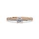 2 - Evika 1.43 ctw Lab Grown Diamond (6.50 mm) Accented Natural Diamonds Bridal Set Ring  