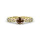 2 - Laine 1.16 ctw Classic Smoky Quartz (6.50 mm) Accented Round Natural Diamonds Marquise Shape Bridal Set Ring  