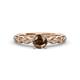 2 - Laine 1.16 ctw Classic Smoky Quartz (6.50 mm) Accented Round Natural Diamonds Marquise Shape Bridal Set Ring  