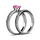 6 - Niah 0.95 ct Classic Pink Sapphire Solitaire Bridal Set Ring  