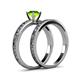 6 - Niah 1.10 ct Classic Peridot Solitaire Bridal Set Ring  