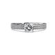 2 - Aurum 1.70 ctw GIA Certified Diamond Accented Natural Diamonds Double Row Bridal Set Ring  