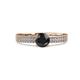 2 - Aurum 2.20 ctw Black Diamond Accented Natural Diamonds Double Row Bridal Set Ring  