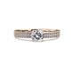 2 - Aurum 1.70 ctw GIA Certified Diamond Accented Natural Diamonds Double Row Bridal Set Ring  