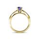 4 - Aurum 1.50 ctw Iolite Accented Natural Diamonds Double Row Bridal Set Ring  