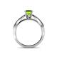 4 - Aurum 1.80 ctw Peridot Accented Natural Diamonds Double Row Bridal Set Ring  