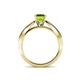 4 - Aurum 1.80 ctw Peridot Accented Natural Diamonds Double Row Bridal Set Ring  