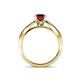 4 - Aurum 1.65 ctw Ruby Accented Natural Diamonds Double Row Bridal Set Ring  