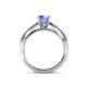 4 - Aurum 1.62 ctw Tanzanite Accented Natural Diamonds Double Row Bridal Set Ring  