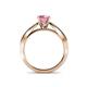 4 - Aurum 1.57 ctw Pink Tourmaline Accented Natural Diamonds Double Row Bridal Set Ring  