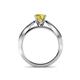 4 - Aurum 1.65 ctw Yellow Sapphire Accented Natural Diamonds Double Row Bridal Set Ring  