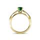 4 - Aurum 1.60 ctw Emerald Accented Natural Diamonds Double Row Bridal Set Ring  