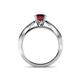 4 - Aurum 1.65 ctw Ruby Accented Natural Diamonds Double Row Bridal Set Ring  