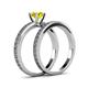 5 - Janina 1.00 ct Classic Yellow Diamond (6.50 mm) Solitaire Bridal Set Ring  