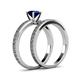 5 - Janina 1.15 ct Classic Blue Sapphire (6.00 mm) Solitaire Bridal Set Ring  