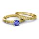 4 - Janina 0.92 ct Classic Tanzanite (6.50 mm) Solitaire Bridal Set Ring  