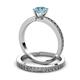 3 - Janina 0.87 ct Classic Aquamarine (6.50 mm) Solitaire Bridal Set Ring  