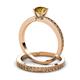 3 - Janina 0.87 ct Classic Citrine (6.50 mm) Solitaire Bridal Set Ring  