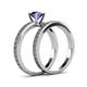 5 - Janina 0.80 ct Classic Iolite (6.50 mm) Solitaire Bridal Set Ring  