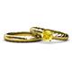 1 - Eudora 0.95 ct Classic Yellow Sapphire Solitaire Bridal Set Ring 