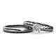 1 - Eudora 1.00 ct Classic GIA Certified Natural Diamond Solitaire Bridal Set Ring 