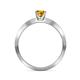 4 - Evika 1.30 ctw Citrine (6.50 mm) Accented Natural Diamonds Bridal Set Ring  