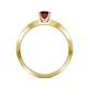 4 - Evika 1.38 ctw Ruby (6.00 mm) Accented Natural Diamonds Bridal Set Ring  