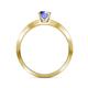 4 - Evika 1.35 ctw Tanzanite (6.50 mm) Accented Natural Diamonds Bridal Set Ring  