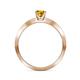 4 - Evika 1.30 ctw Citrine (6.50 mm) Accented Natural Diamonds Bridal Set Ring  