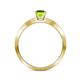 4 - Evika 1.53 ctw Peridot (6.50 mm) Accented Natural Diamonds Bridal Set Ring  