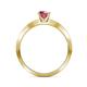 4 - Evika 1.43 ctw Rhodolite Garnet (6.50 mm) Accented Natural Diamonds Bridal Set Ring  